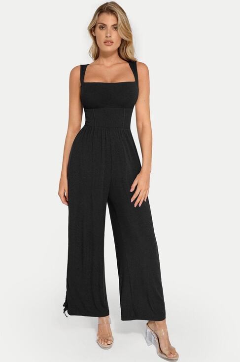 Popilush Pants - Popilush Shapewear Tummy Control Wide Leg Jumpsuit
